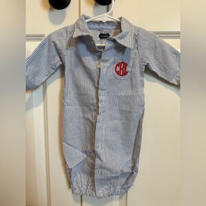 Mud Pie gown w/ monogram